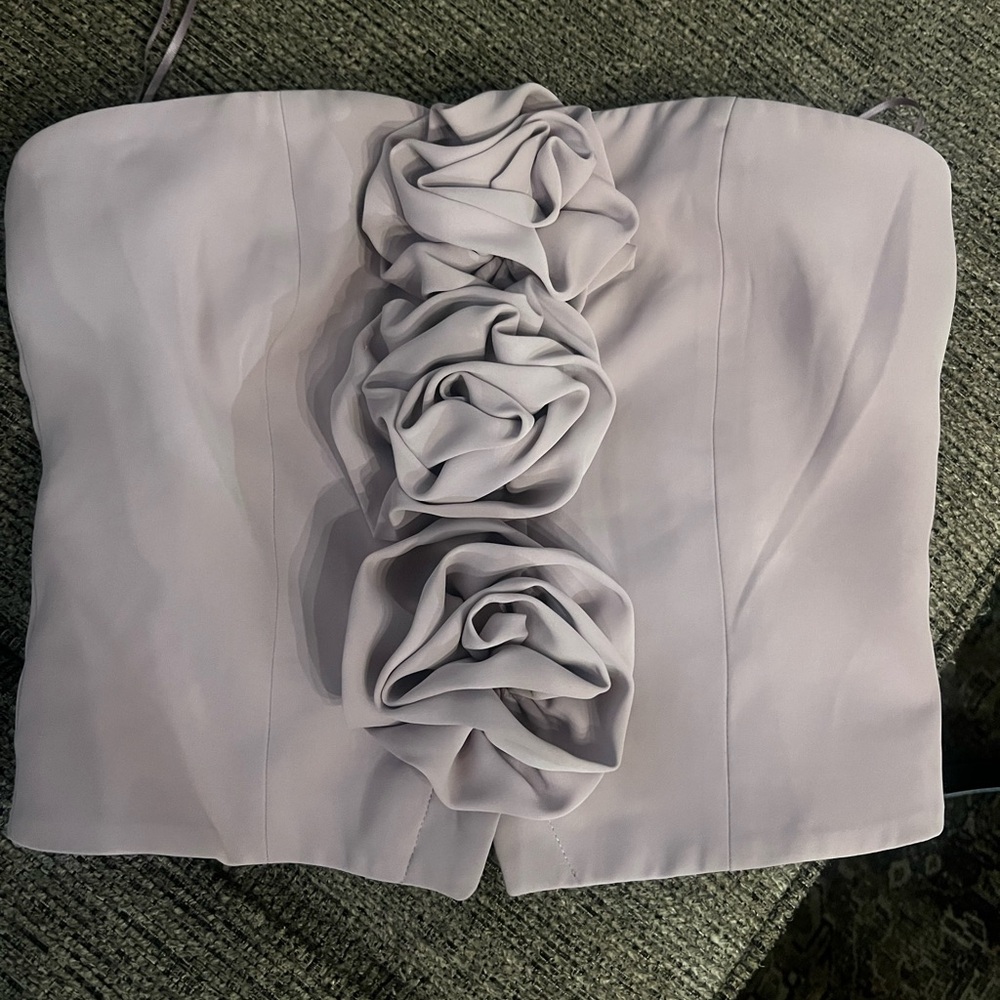 Strapless flower top never worn